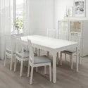 IKEA EKEDALEN ЕКЕДАЛЕН / EKEDALEN ЕКЕДАЛЕН, стіл+6 стільців, білий / Orrsta світло-сірий, 180 / 240 см 192.213.51 фото thumb №4
