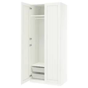 IKEA PAX ПАКС / GULLABERG ГУЛЛАБЕРГ, гардероб, комбинация, белый/белый, 100x60x236 см 895.629.83 фото