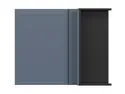 BRW Верди кухонный угловой верхний шкаф правый мистик матовый строит угловой 90х72см, черный/матовый FL_GNW_90/72/40_P/B-CA/MIM фото thumb №1