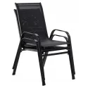 Набір садових меблів (столик+2 крісла+диван) MEBEL ELITE NATAN, чорний фото thumb №4