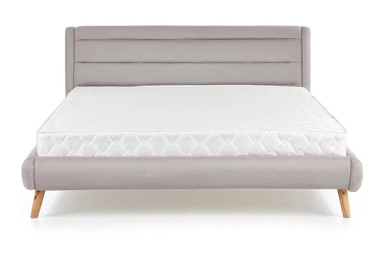 Ліжко двоспальне HALMAR ELANDA 160x200 см світло-сірий фото №3