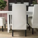 IKEA BERGMUND БЕРГМУНД, стілець із чох середньої довжини, чорний / ІНСЕРОС білий 293.843.14 фото thumb №5