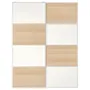 IKEA MEHAMN МЕХАМН, пара раздвижных дверей, Дуб 2стр, окрашенный в белый / белый цвет, 150x201 см 794.397.62 фото