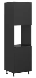 BRW Встраиваемый кухонный шкаф Sole L6 60 см с духовкой, правый черный матовый, черный/черный матовый FM_DPS_60/207_P/P-CA/CAM фото thumb №2