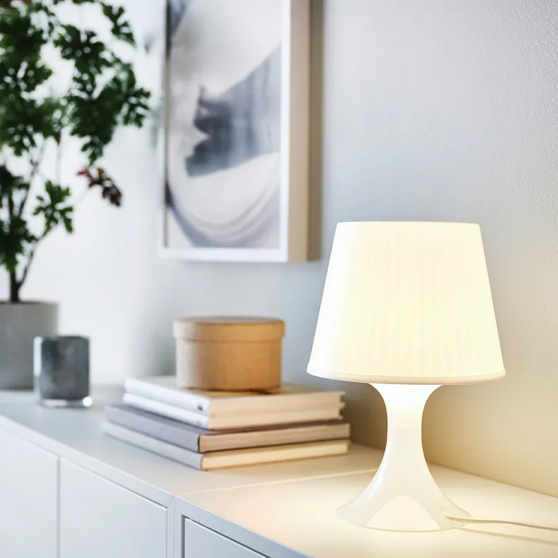 IKEA LAMPAN ЛАМПАН, настільна лампа, білий, 29 см 200.469.88 фото №2