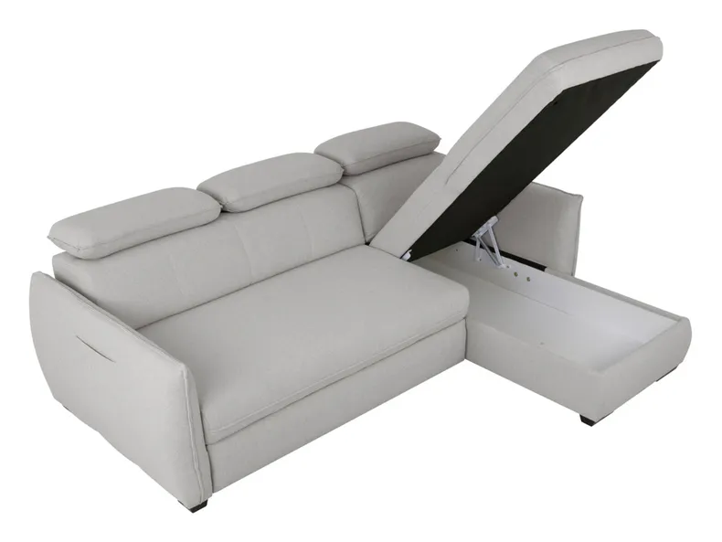 BRW Двосторонній кутовий диван Lopez зі спальним місцем і ящиком для зберігання сірий, Ствол 80 Срібло NA-LOPEZ-URC-G1_BBA5CE фото №3