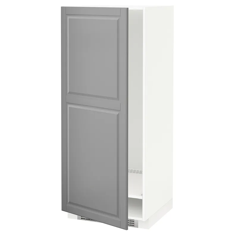 IKEA METOD МЕТОД, высок шкаф д холодильн / мороз, белый / бодбинский серый, 60x60x140 см 899.256.77 фото №2