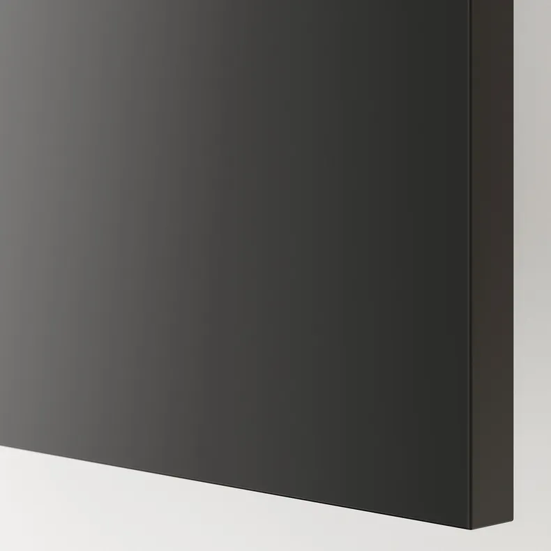 IKEA METOD МЕТОД, підлогова шафа для мийки+2 дверцят, чорний / матовий антрацит Nickebo, 80x60 см 494.990.45 фото №2