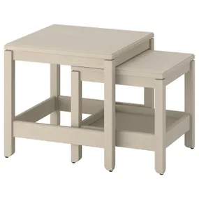 IKEA HAVSTA ХАВСТА, комплект столів, 2 шт, сірий бежевий 405.655.58 фото