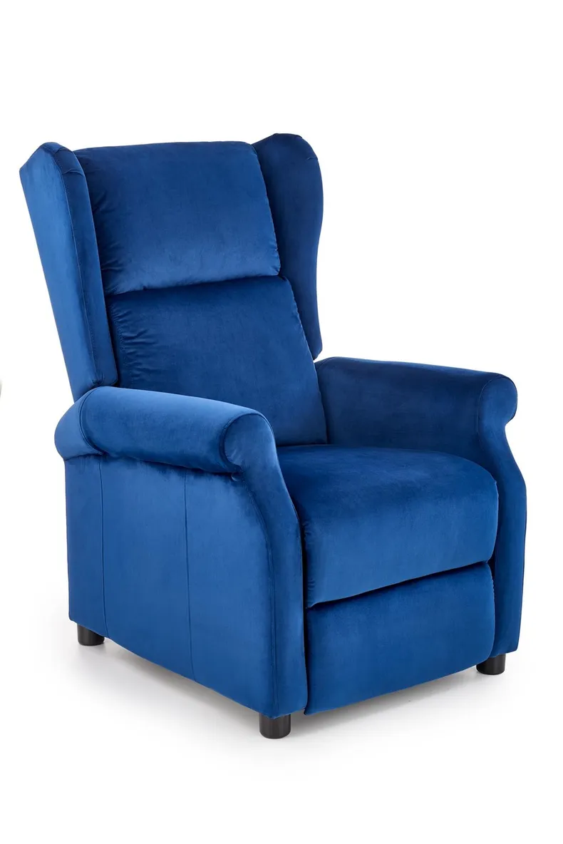 Кресло реклайнер HALMAR AGUSTIN 2 темно-синий фото №1