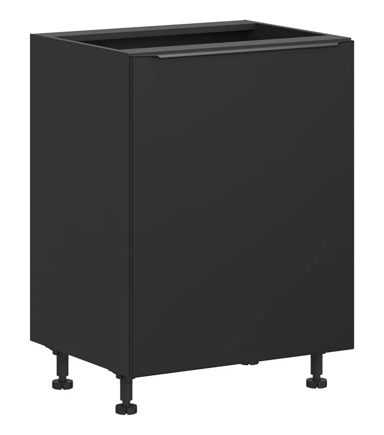BRW Кухонна шафа L6 підставна L6 60 см права чорна матова, чорний/чорний матовий FM_D_60/82_P-CA/CAM фото №2