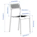 IKEA SANDSBERG САНДСБЕРГ / ADDE АДДЕ, стіл+4 стільці, чорний / чорний, 110x67 см 594.291.94 фото thumb №7