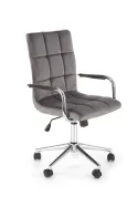 Крісло комп'ютерне офісне обертове HALMAR GONZO 4, сірий оксамит фото thumb №1