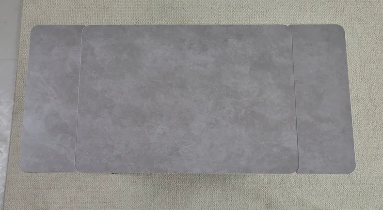 INTARSIO Стіл MADRID CERAMIC 120(180)*85 grigio latte matt/чорний каркас фото №3