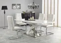 Розкладний кухонний стіл HALMAR SANDOR 2 160-220x90 см білий фото thumb №1