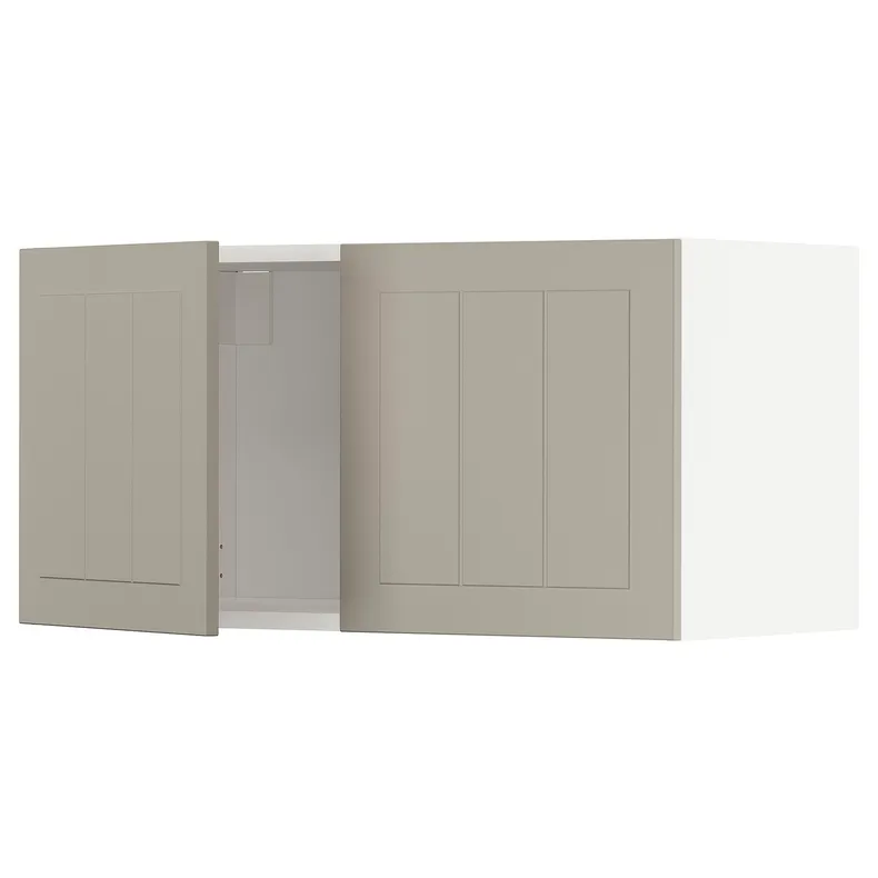 IKEA METOD МЕТОД, навесной шкаф с 2 дверцами, белый / Стенсунд бежевый, 80x40 см 694.607.87 фото №1