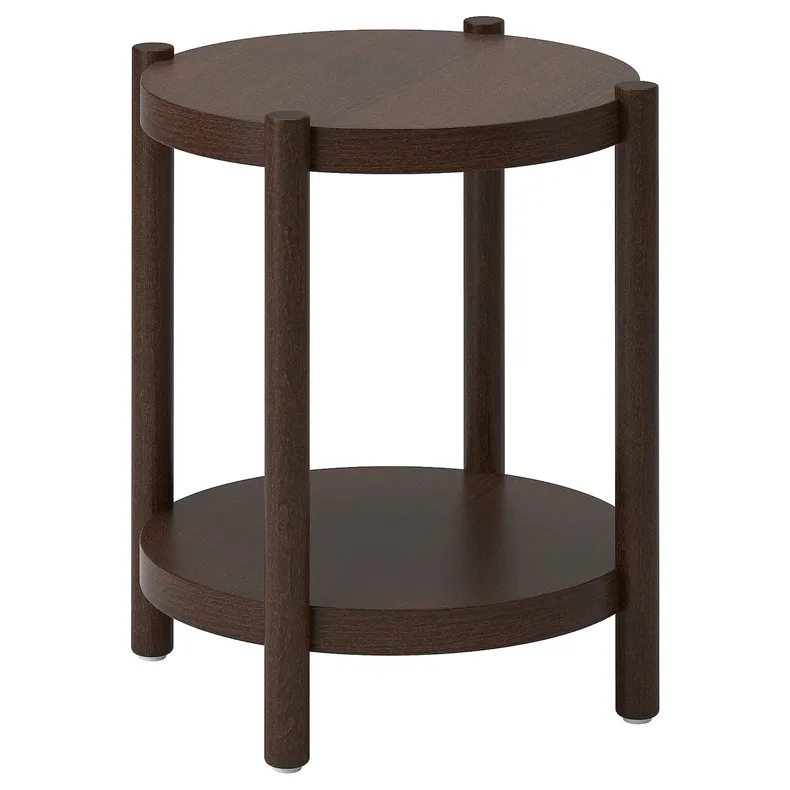 IKEA LISTERBY ЛИСТЕРБИ, придиванный столик, Шпон бука темно-коричневого цвета, 50 см 105.622.50 фото №1