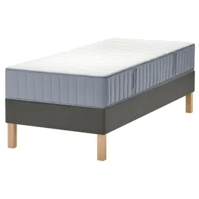 IKEA LYNGÖR ЛЮНГЕР, диван-ліжко, Vågstranda тверда / світло-блакитна темно-сіра, 90x200 см 195.537.98 фото