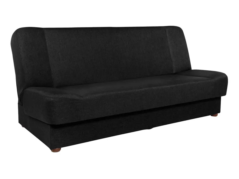 BRW Трехместный диван-кровать Lami с бархатным ящиком для хранения черный, Ривьера 100 Черный WE-LAMI-3K-G2_BACBFE фото №2