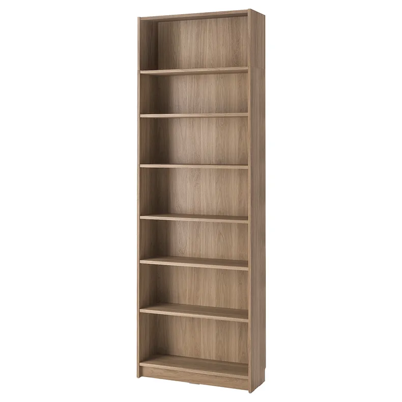 IKEA BILLY БІЛЛІ, книжкова шафа з верхньою полицею, під дуб, 80x28x237 см 895.818.87 фото №1