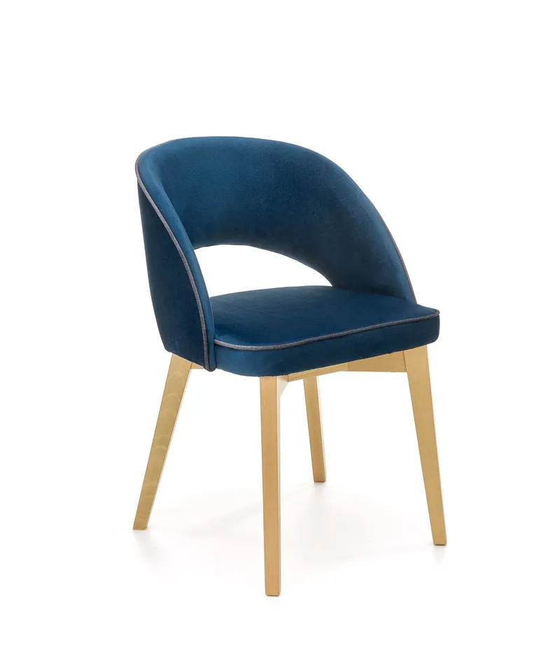 Кухонний стілець HALMAR Marino дуб медовий, темно-синій MONOLITH 77 (1шт=1шт) фото №9