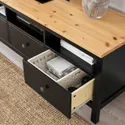 IKEA HEMNES ХЕМНЕС, тумба під телевізор, чорний / коричневий / світло-коричневий, 148x47x57 см 104.523.03 фото thumb №3