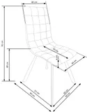 Кухонный стул HALMAR K280 коричневый/черный (2p=4шт) фото thumb №9