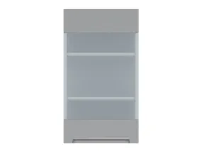 BRW Верхний кухонный шкаф Iris 40 см правый с дисплеем ferro, гренола серый/ферро FB_G_40/72_PV-SZG/FER фото