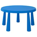 IKEA MAMMUT МАММУТ, дитячий стіл, для приміщення/вулиці синій, 85 см 903.651.80 фото thumb №1