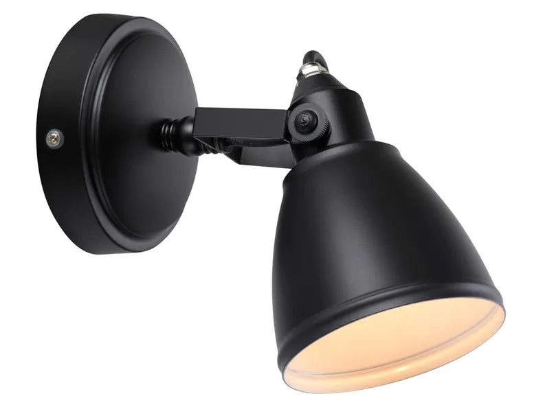 BRW Металлический настенный светильник для ванной комнаты Fjallbacka черный 078130 фото №1