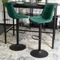 Барный стул бархатный MEBEL ELITE ARCOS 2 Velvet, зеленый фото thumb №4