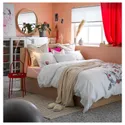 IKEA MALM МАЛЬМ, ліжко з підіймальним механізмом, шпон з мореного дуба білого кольору, 140x200 см 004.126.85 фото thumb №4