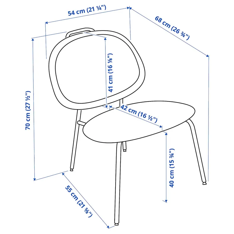 IKEA GÄVLE ГЕВЛЕ, крісло, Дісерод сірий 605.888.46 фото №8