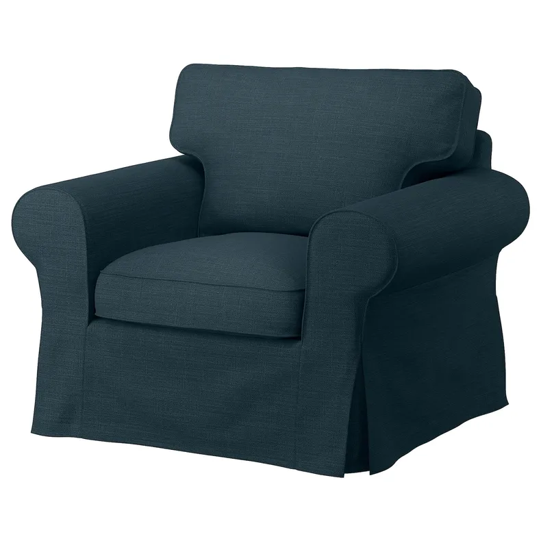 IKEA EKTORP ЕКТОРП, крісло, Hillared темно-синій 594.304.99 фото №1