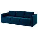 IKEA VIMLE ВІМЛЕ, 3-місний диван, Джупард темно-зелено-синій 194.335.98 фото thumb №1