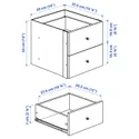 IKEA KALLAX КАЛЛАКС, стеллаж с 10 вставками, имитация беленого дуба, 182x182 см 091.976.05 фото thumb №6