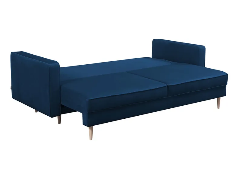 BRW тримісний диван Tivoli розкладний з ящиком для зберігання темно-синій велюр, Riviera 81 Blue SO3-TIVOLI-3DL-G1_B8487C фото №2