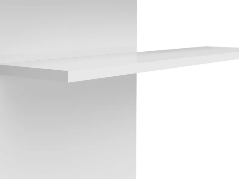 BRW настінна полиця панель Assen 130 см глянцева біла, білий/глянцево-білий PAN/12/13-BI/BIP фото №3
