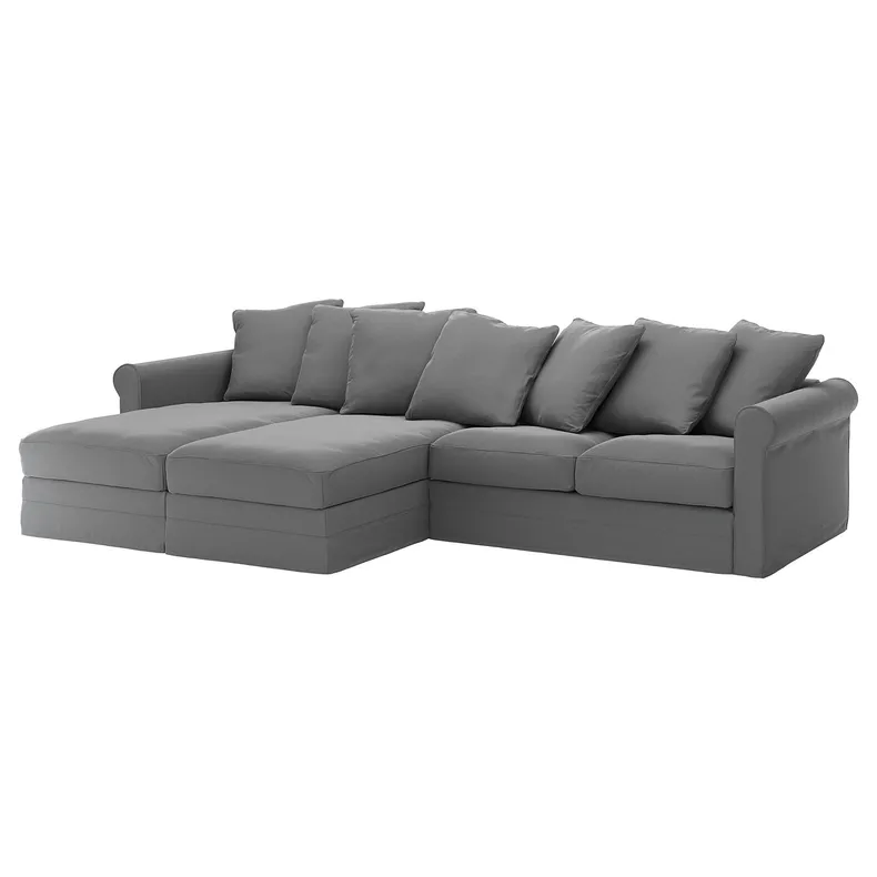 IKEA GRÖNLID ГРЕНЛІД, чохол для 4-місного дивана, з кушетками / ЛЬЙУНГЕН класичний сірий 394.091.11 фото №2