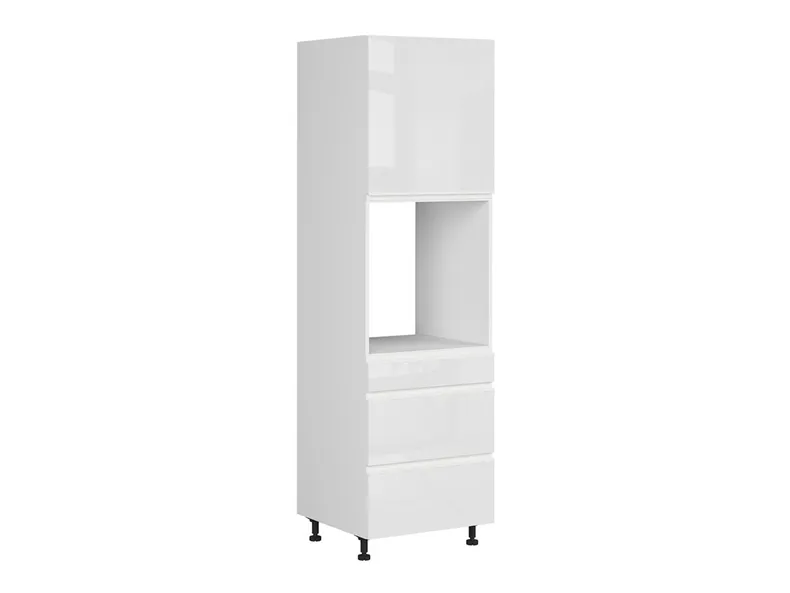 BRW Кухонный духовой шкаф Sole 60 см с ящиками с плавным закрыванием белый глянец, альпийский белый/глянцевый белый FH_DPS_60/207_2STB/STB/L-BAL/BIP фото №2