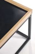 Журнальный столик деревянный HALMAR VESPA, 100x60 см, столешница: натуральная, ножки из металла: черные фото thumb №6
