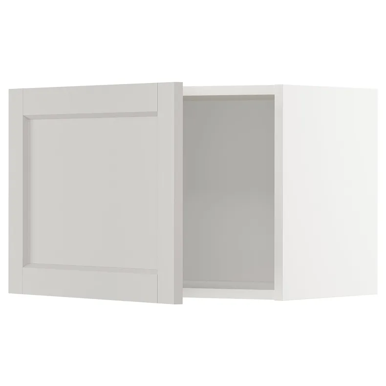 IKEA METOD МЕТОД, навесной шкаф, белый / светло-серый, 60x40 см 094.633.50 фото №1