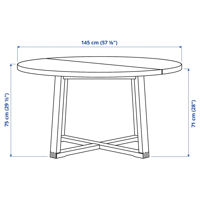 IKEA MÖRBYLÅNGA МОРБИЛОНГА, стол, дуб коричневый морилка, 145 см 604.128.85 фото №8