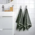 IKEA ÄNGSNEJLIKA ЭНГСНЕЙЛИКА, полотенце, серый / зелёный, 50x100 см 705.468.89 фото thumb №4