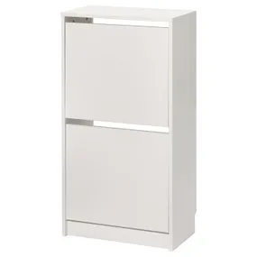 IKEA BISSA БІССА, шафа для взуття з 2 відділеннями, білий, 49x28x93 см 705.302.56 фото