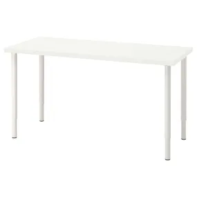 IKEA LAGKAPTEN ЛАГКАПТЕН / OLOV ОЛОВ, письменный стол, белый, 140x60 см 994.171.70 фото