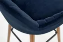 Барный стул HALMAR H93 ножки хокера - орех, обивка - темно-синий фото thumb №6
