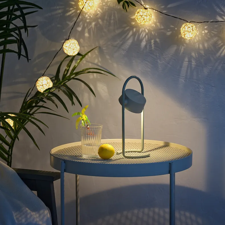 IKEA SOLVINDEN СОЛЬВІНДЕН, LED настільна лампа, акумулятор/зовнішній зелений, 29 см 805.718.97 фото №3