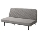 IKEA NYHAMN НІХАМН, 3-місний диван-ліжко, з пінополіуретановим матрацом / КНІСА сірий / бежевий 393.063.68 фото thumb №1