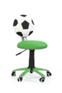 Дитяче крісло обертове HALMAR GOL зелений, екошкіра фото thumb №1